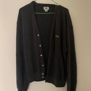 Lacoste Izod grey cardigan